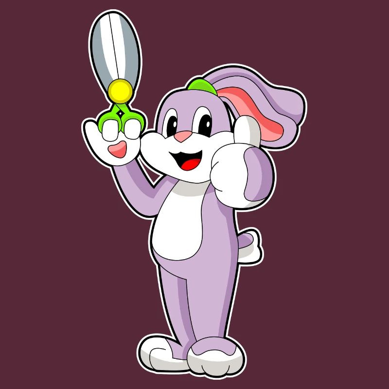 Ciseaux de coiffeur lapin