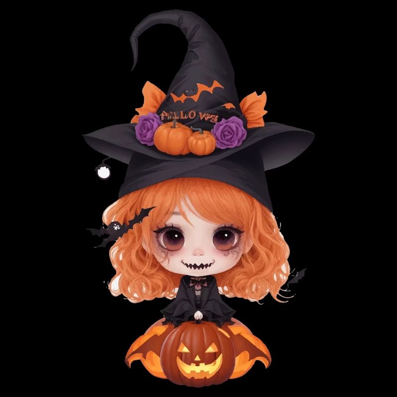 Sorcière à la citrouille Helloween