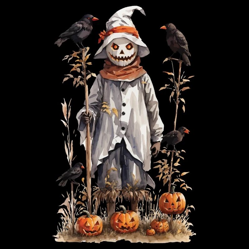 Herbstliche Vogelscheuche Halloween Ästhetik