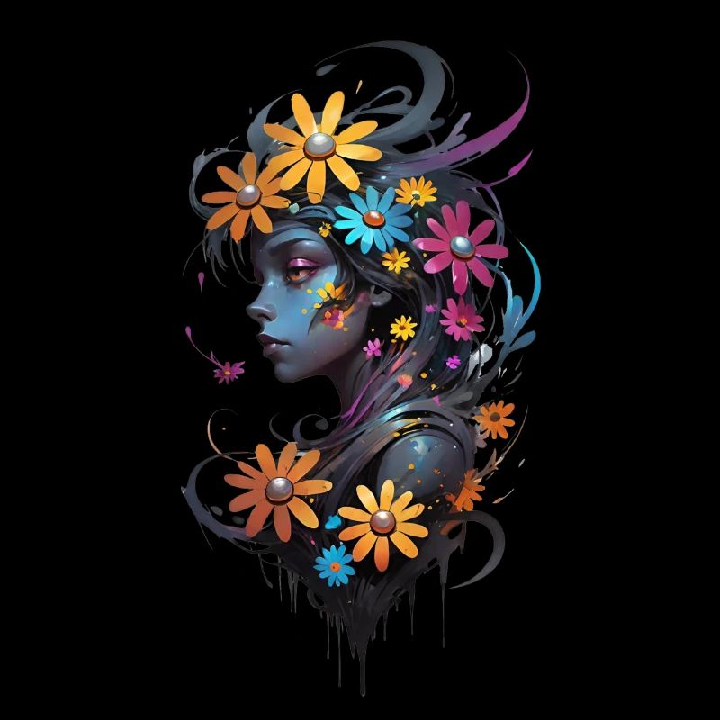 Fille Beauté et Fleurs