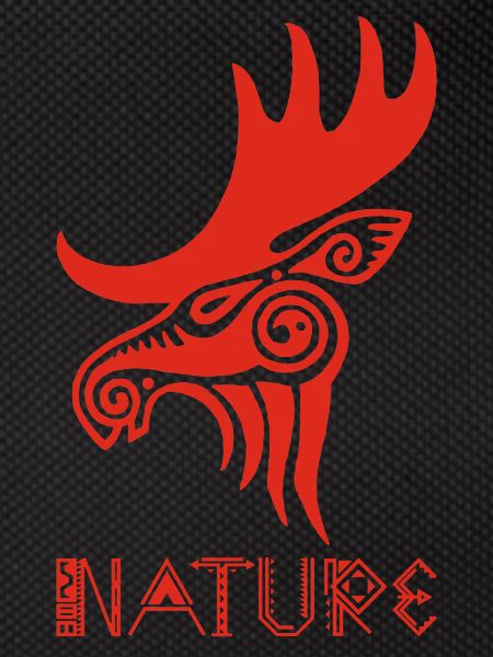 Rotes Elch-Tiertotem
