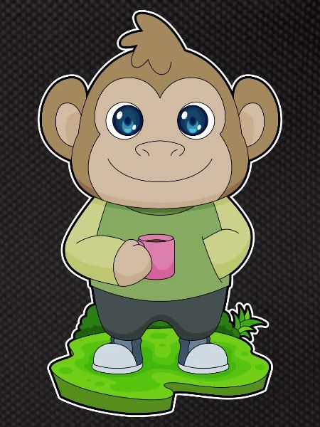 Affe Tasse Kaffee