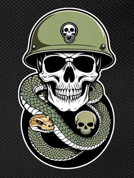 Snake Skeleton and Tattoo