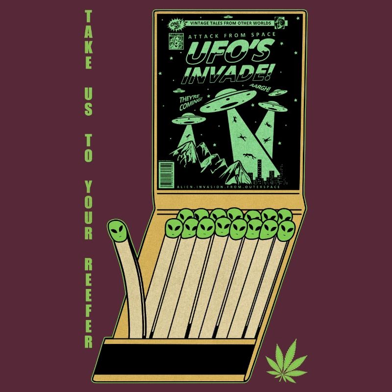 UFO Invasion Vintage Poster Design