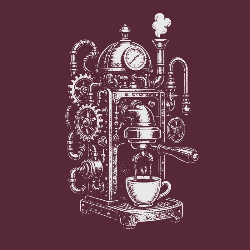 Steampunk-Espressomaschine