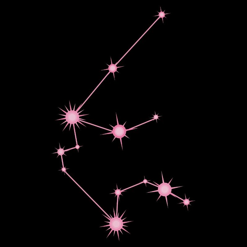Wassermann-Stern Sternbild Sternzeichen Pastellrosa
