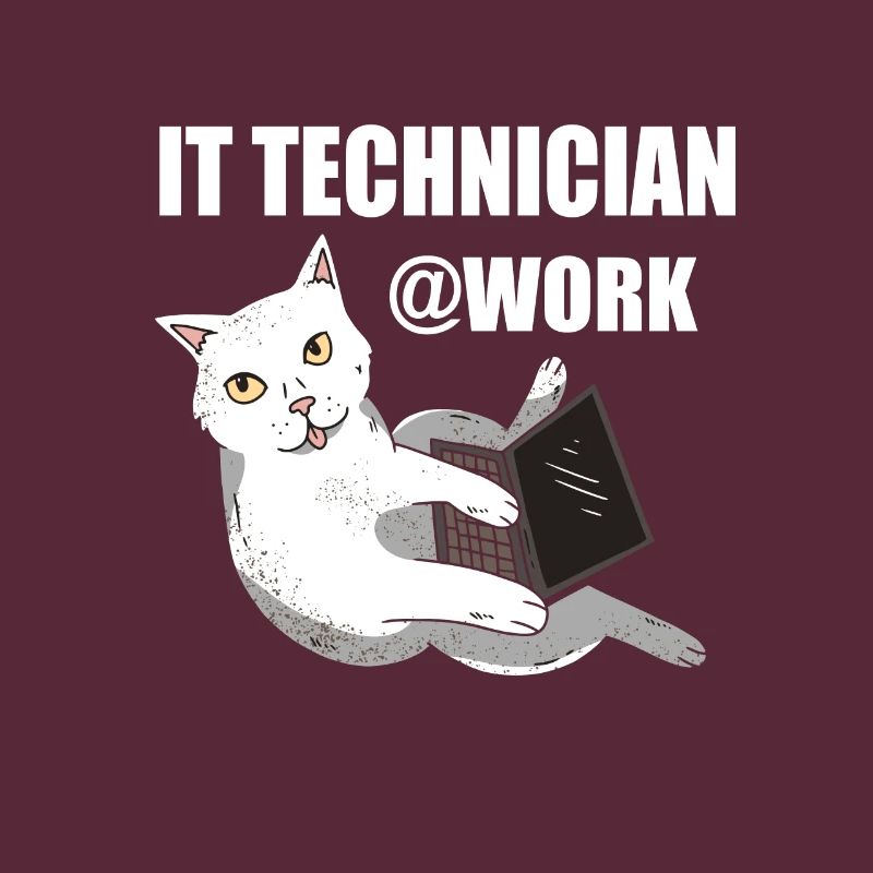 IT Techniker Katze Programmierer Techie