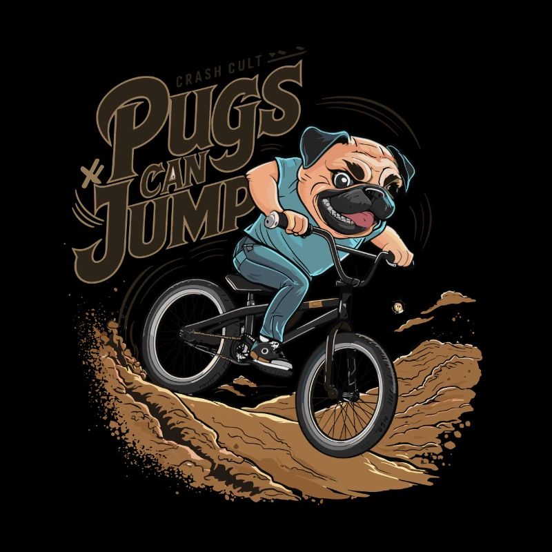 Mops Hundehalter Mops Pugs Can Jump