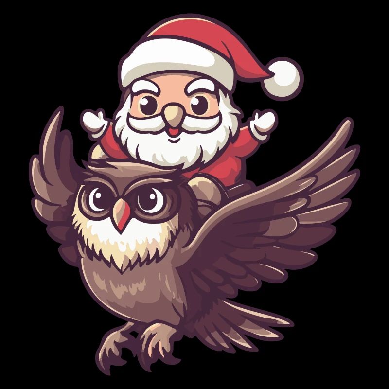 Eule Weihnachtsmann