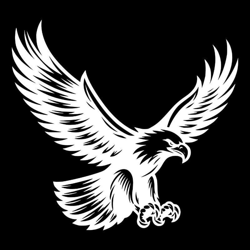 Aigle majestueux prêt à attaquer