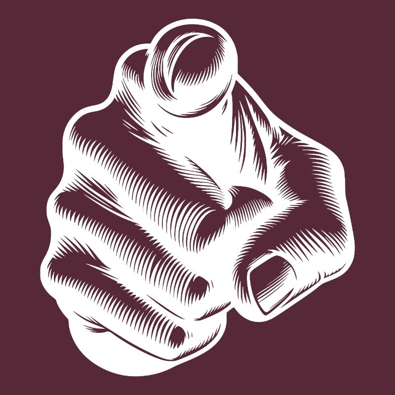 Classic Iconic Finger Pointing Hand Gesture