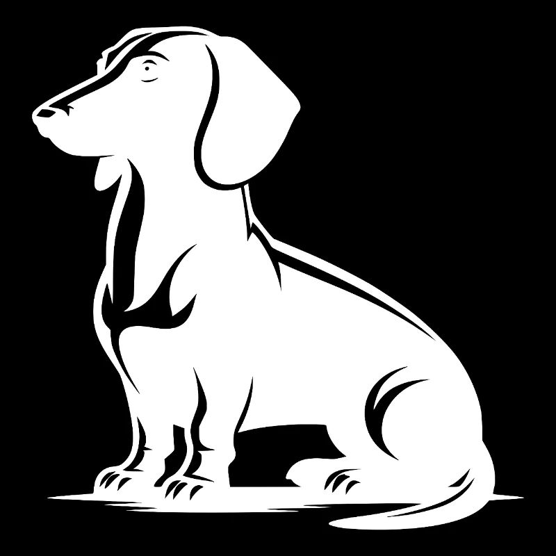 Teckel loyal Silhouette de chien de chasse élégant