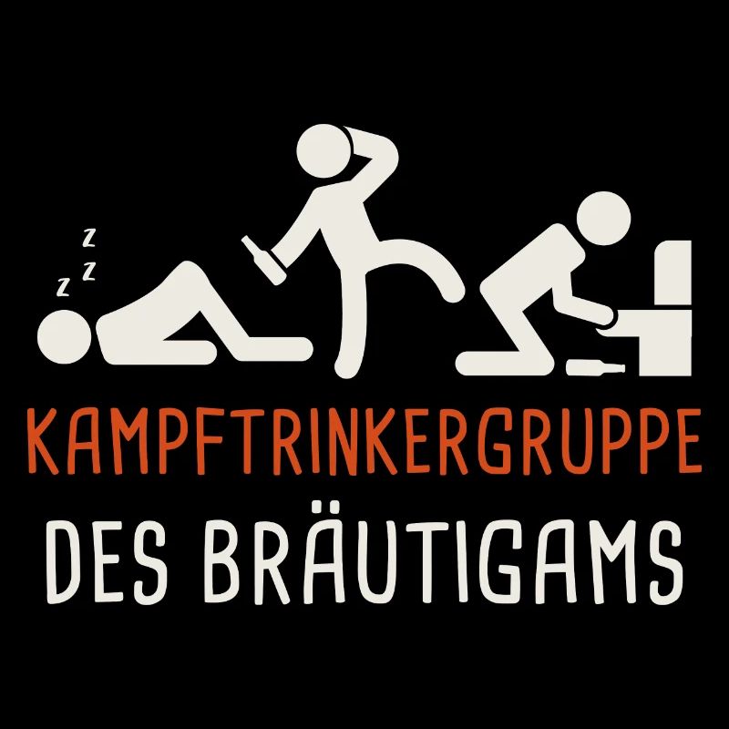 Kampftrinkergruppe des Bräutigams