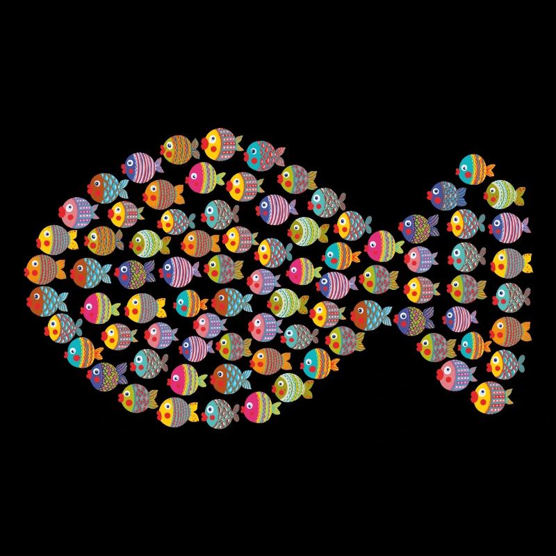 Large fish from many small fish