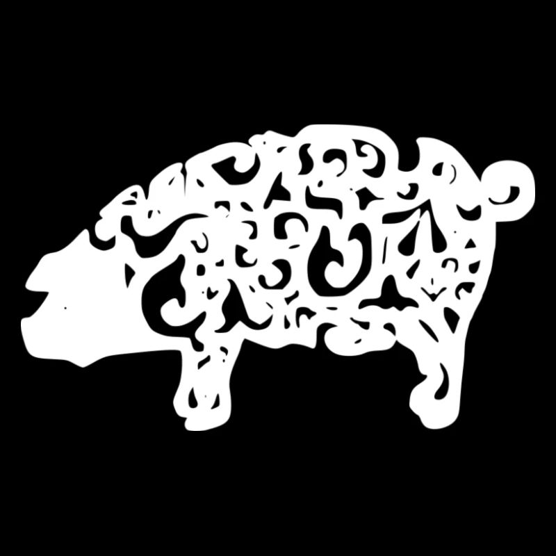 Schwein Muster Schnörkel