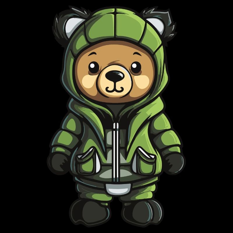 Bear Winter Comic Cute