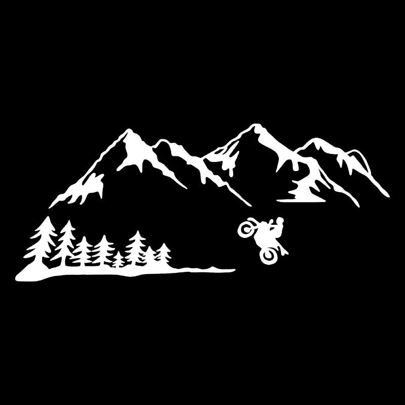 Motorcycle mountains forest sport