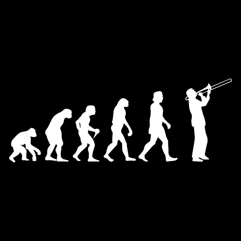Evolution Posaune Musiker Posaunist Geschenkidee