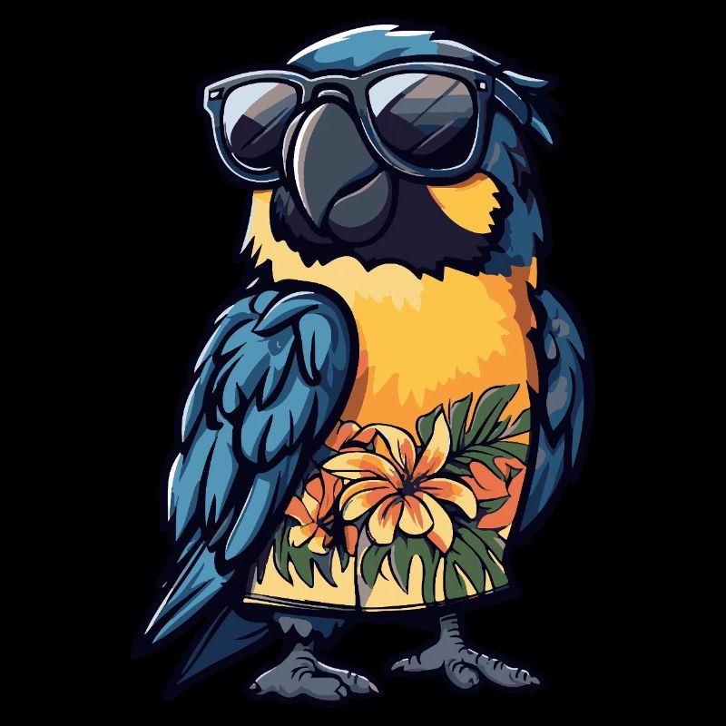 Parrot Comic Funny Summer