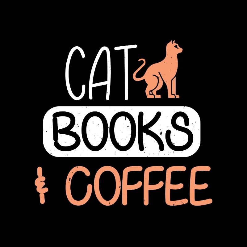 Cat, Books, Coffee