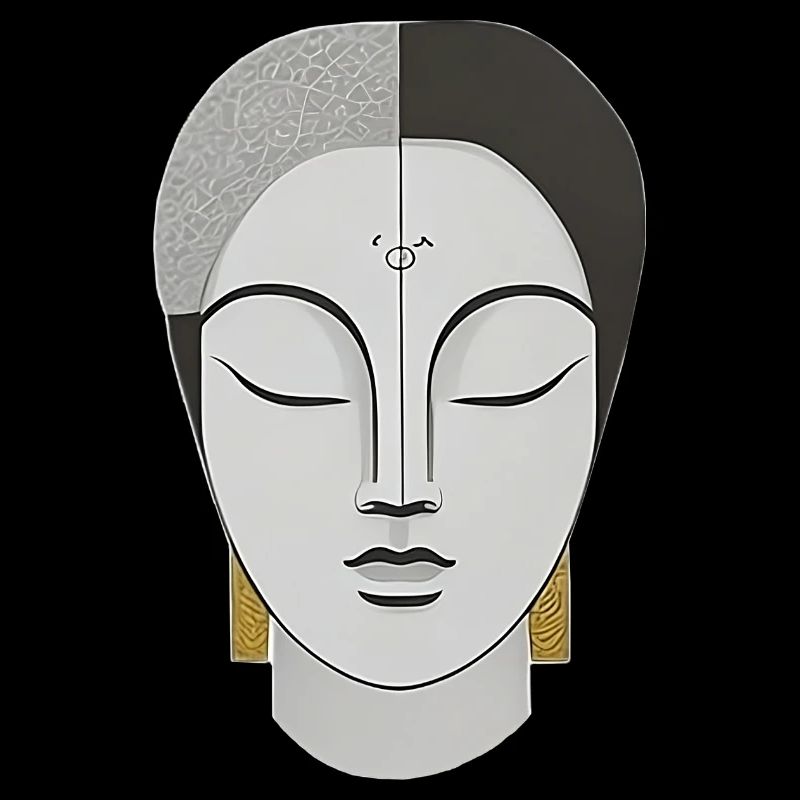 Visage dans le style bohème