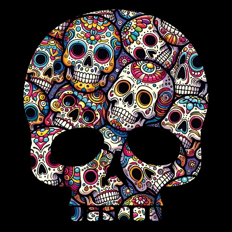 Buntes dekoratives Skullmuster