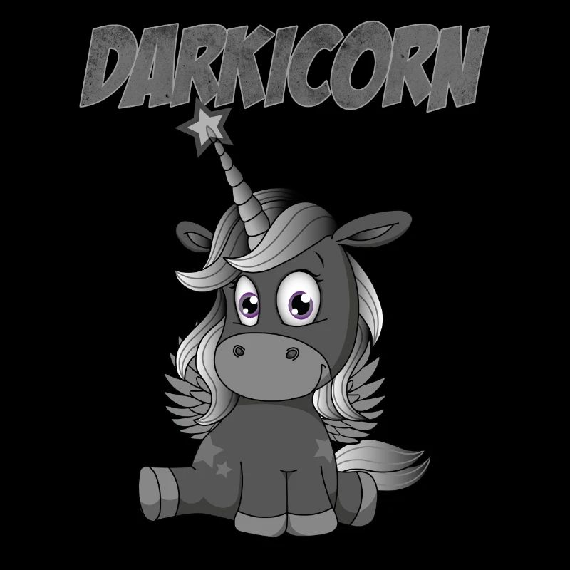 Darkicorn | Dunkles Einhorn Gothic Geschenkidee