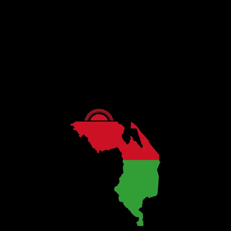 Malawi map flag flag