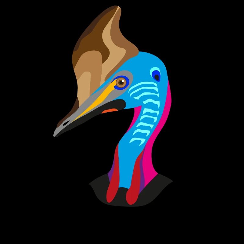 Cassowary, Casuarius oder Cassowary in flachen Farben.