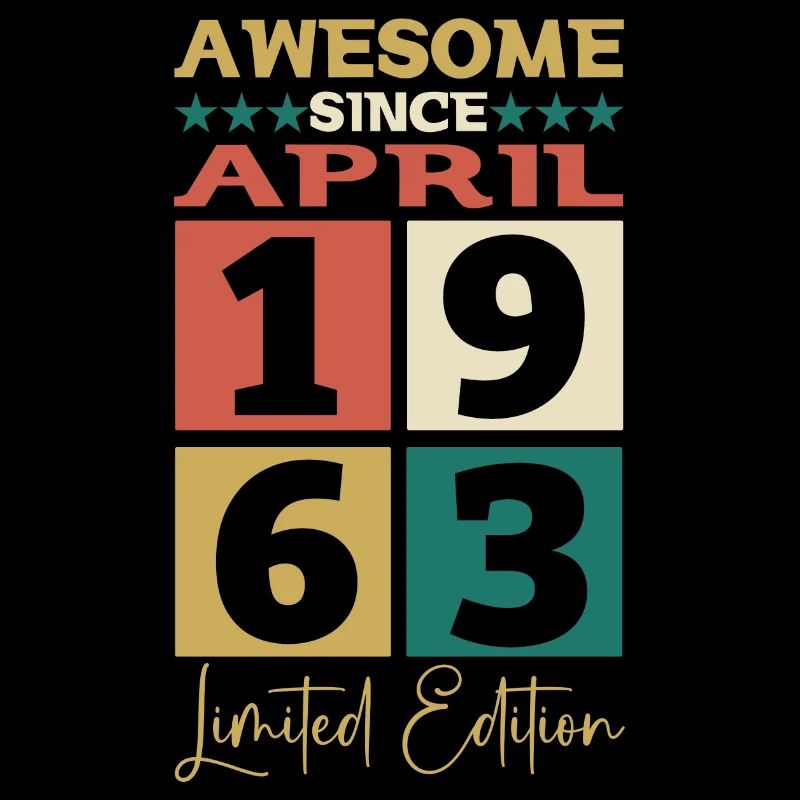 Awesome since April 1963 60. Geburtstag Herren