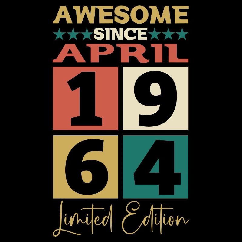 Awesome since April 1964 58. Geburtstag Herren