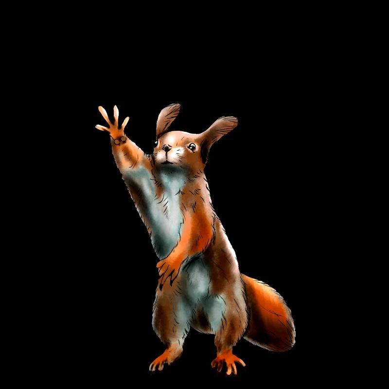 Lustiges Hochstapler Eichhörnchen