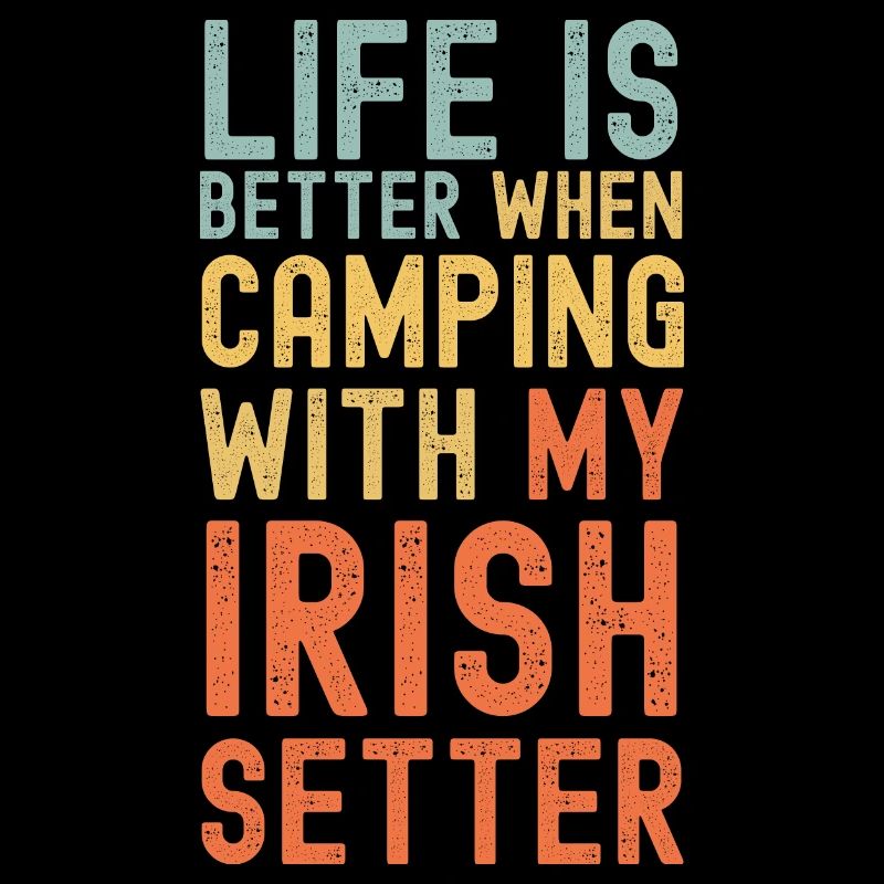 Irish Setter Camping rétro vintage