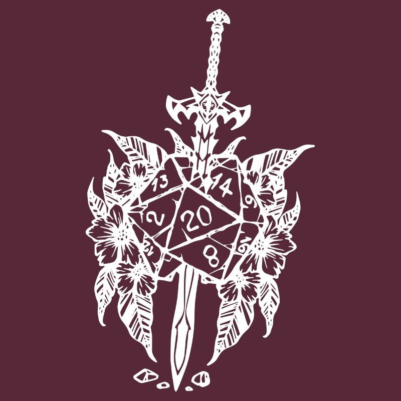 D20 rpg game épée fleur