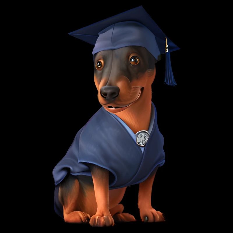 Bachelor Doberman Graduation Study Dogs