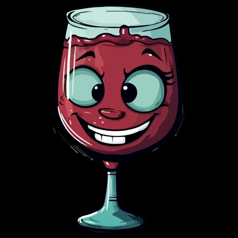 Verre de vin heureux