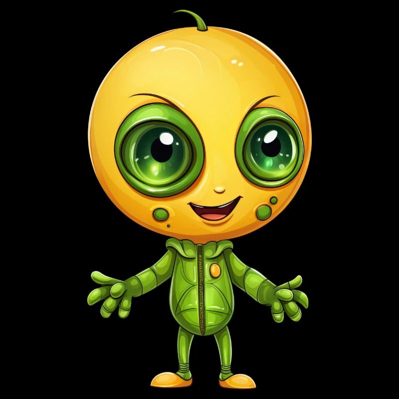 Alien meets peach: fruity encounter