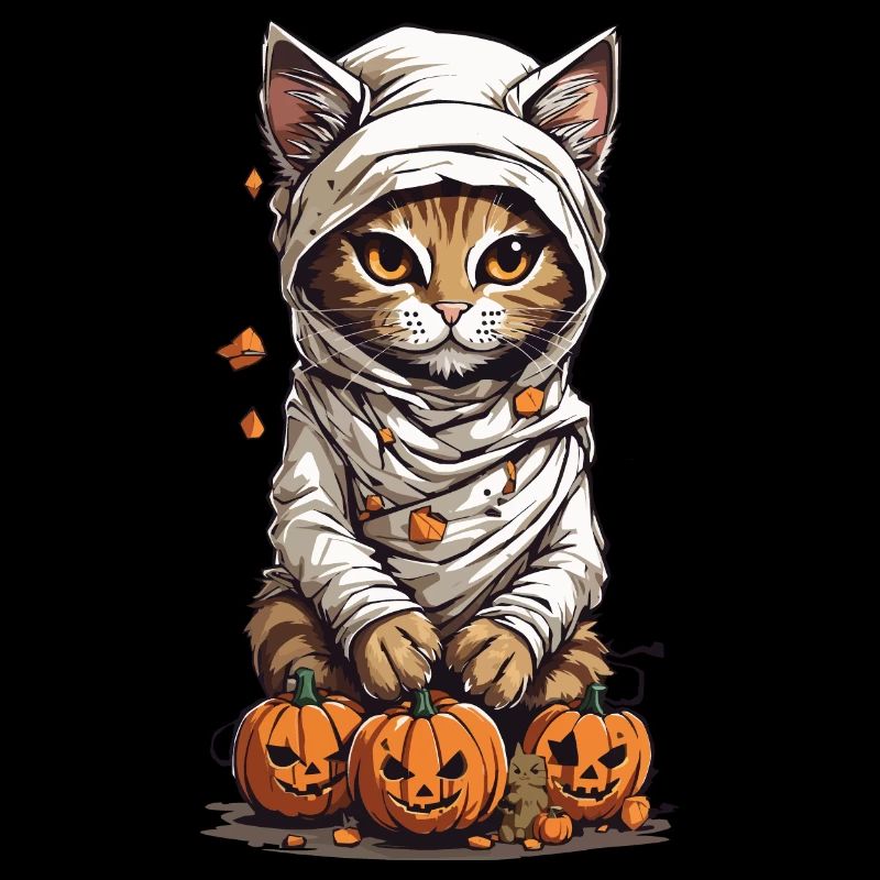 Mignon Momies Chat Halloween Chats Design