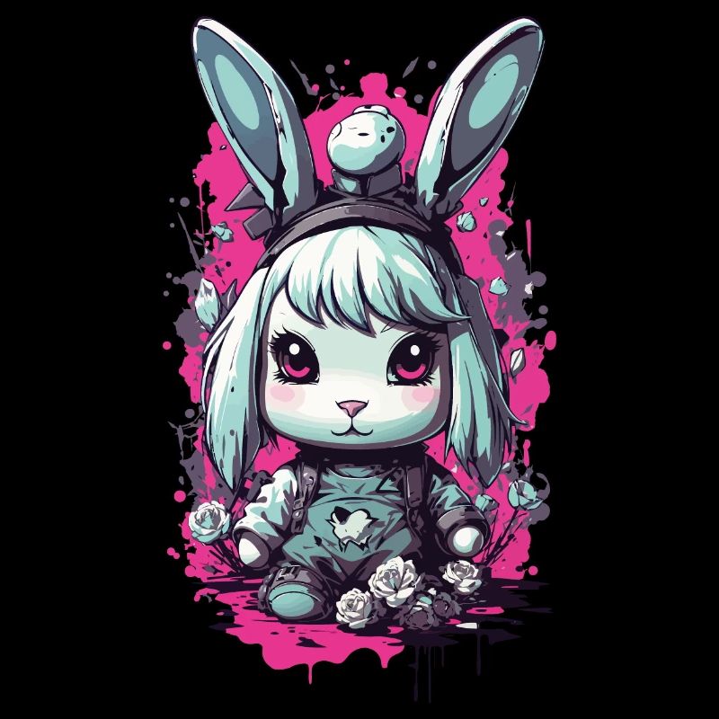 Goth Bunny Kawaii Pastel gothique Design
