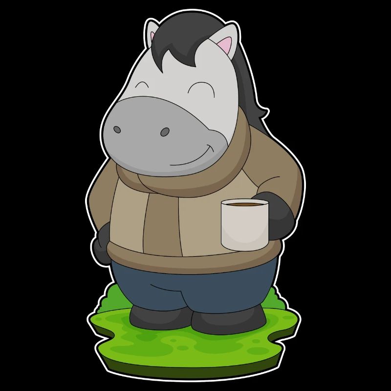 Tasse de café de cheval
