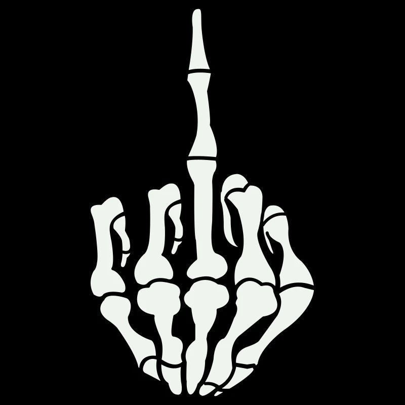 skull mittelfinger