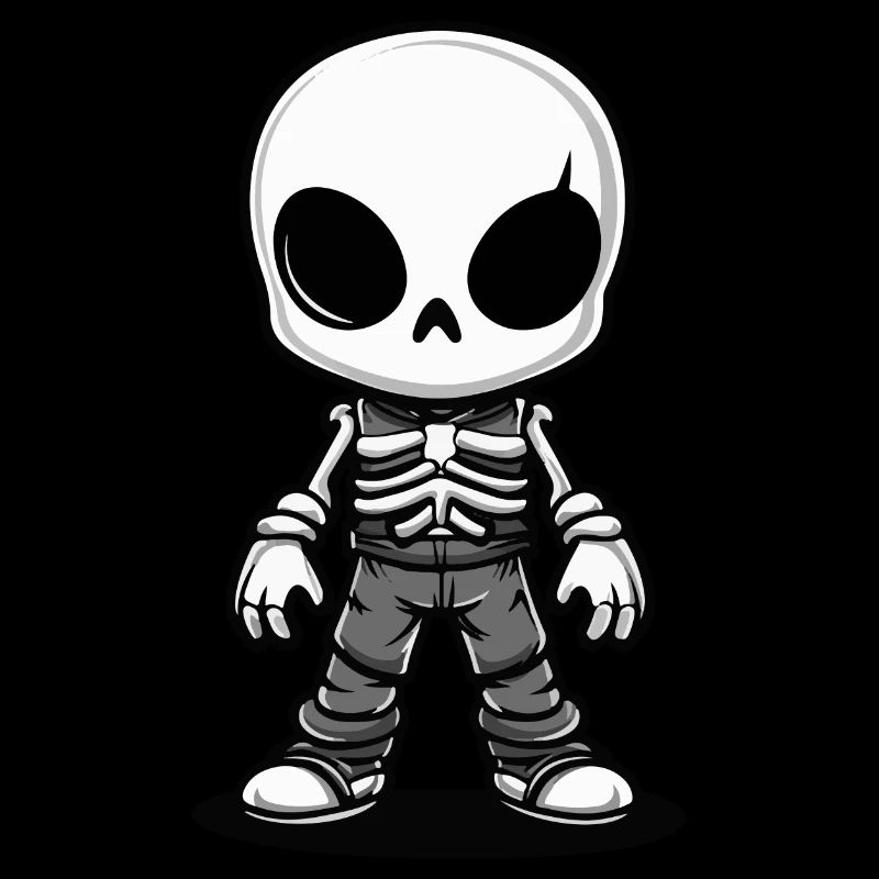 Squelette Bande Dessinée Halloween
