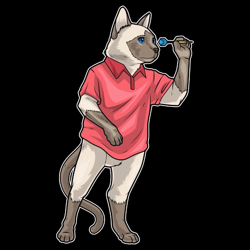 Fléchette chat siamois