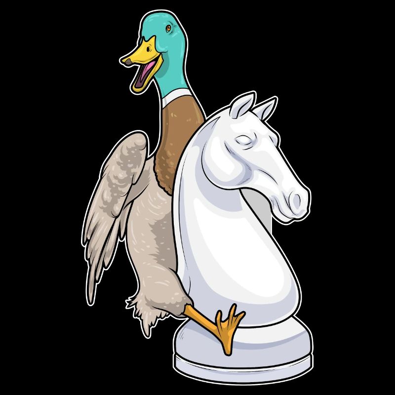 Ente Schachfigur Springer Schach