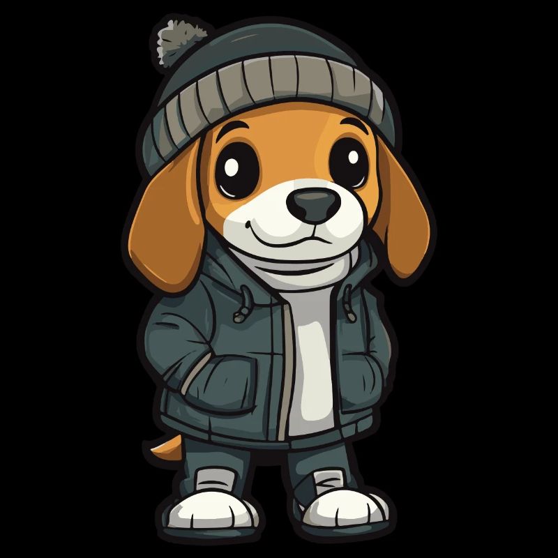 Dessin animé de chien Beagle