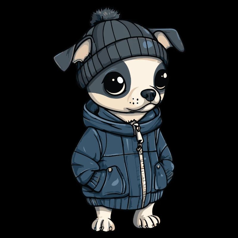 Whippet chien dessin animé