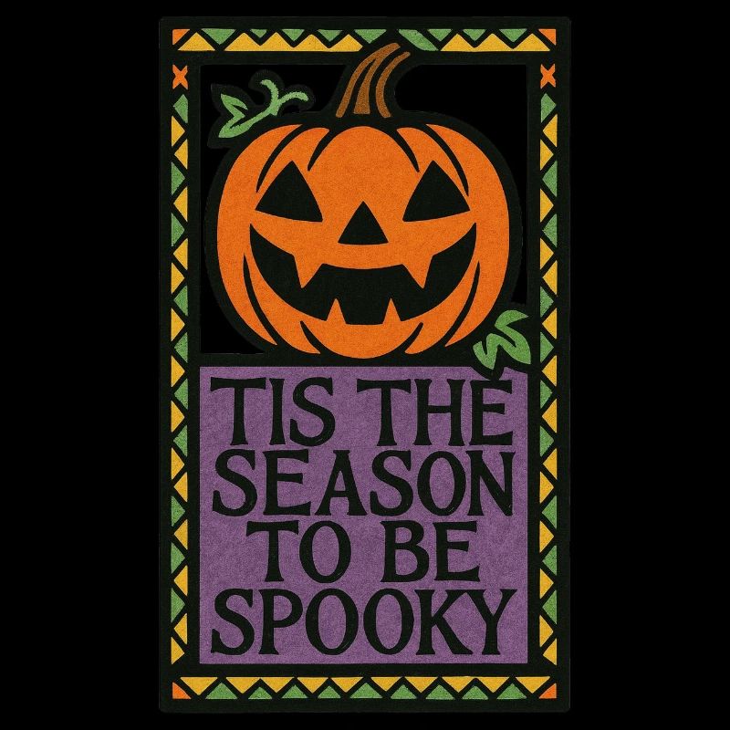 Folk Spooky Pumpkin Sign