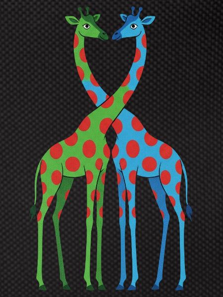 Giraffe heart with polka dots