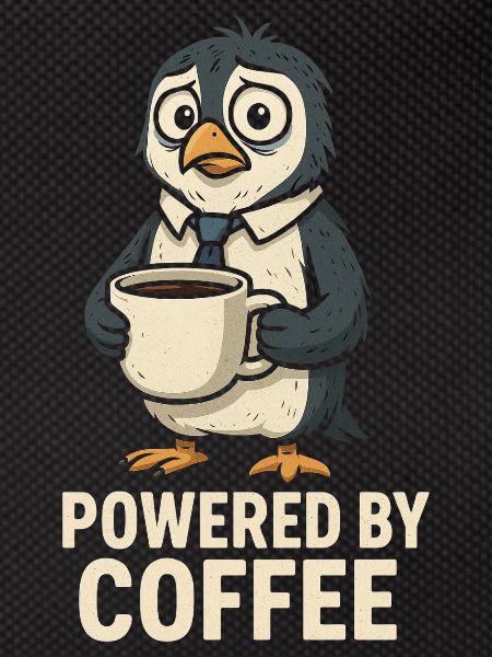 Kaffeepinguin mit Stil