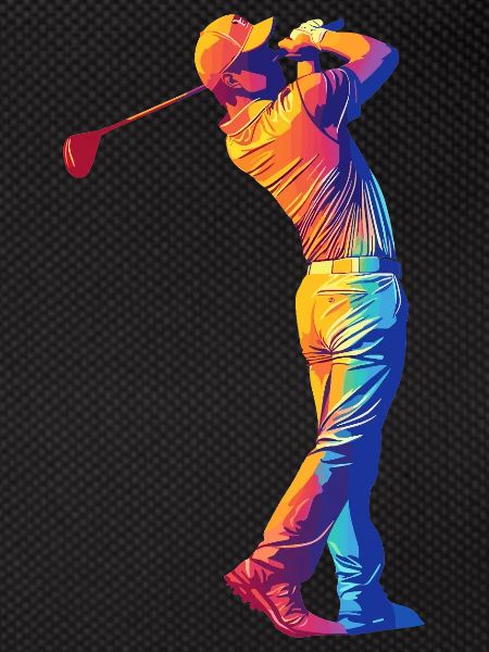 Rainbow Golfer Swing